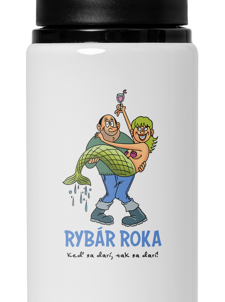 Rybár roka flaša na vodu White