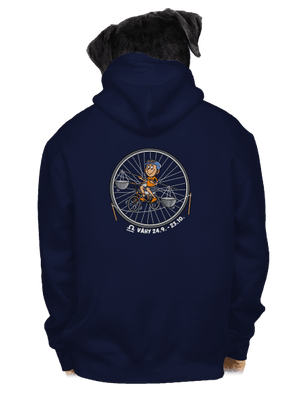 Cyklistický horoskop: Váhy pánska mikina na zips Navy