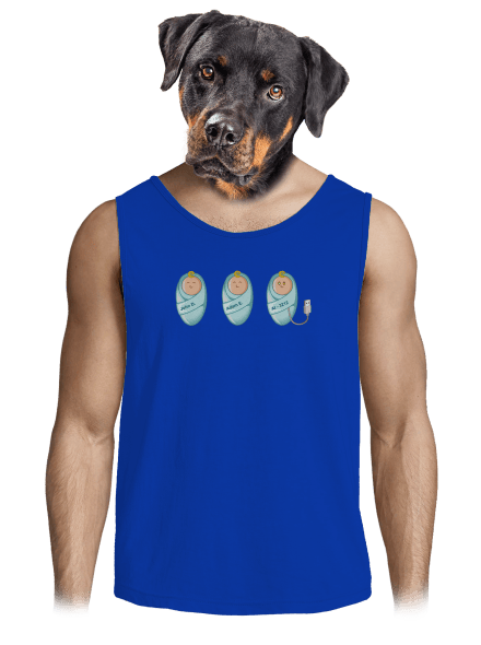 AI baby pánske tielko Royal Blue
