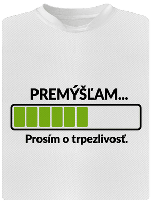 Premýšľam pánske športové tričko White