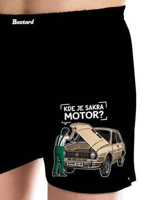 Kde je motor? pánske trenky Black
