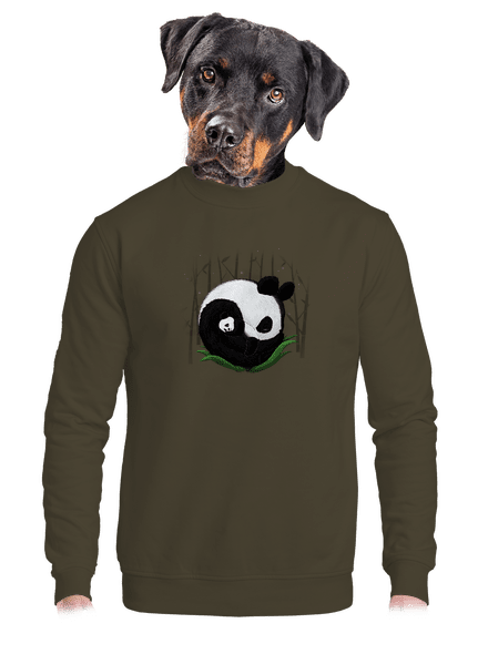 Dve spiace pandy unisex mikina bez kapucne Urban Khaki