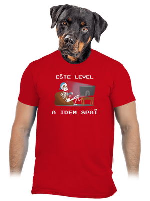 Ešte level pánske tričko Red