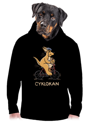 Cyklokan pánska mikina klokanka Black