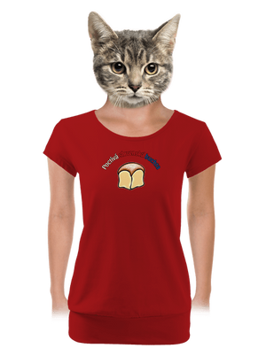 Poctivá buchta a klobása dámske tričko s lemom Red Mal