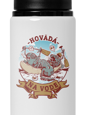 Hovädá na vode flaša na vodu White