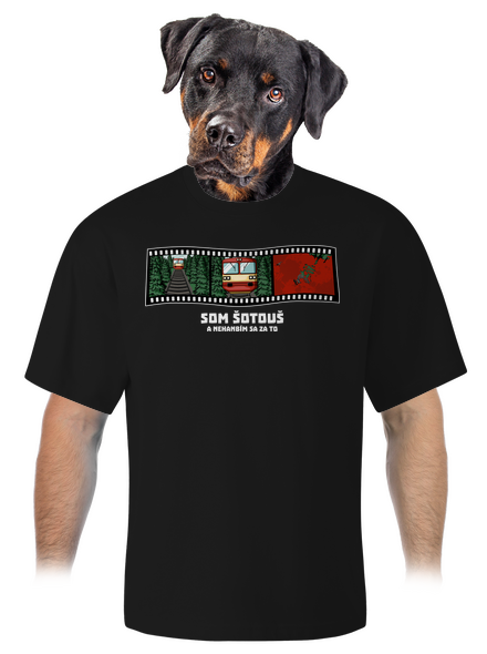 Som šotouš unisex tričko oversized Black