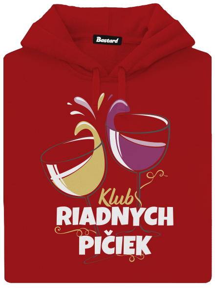 Klub riadnych pičiek dámska mikina klokanka Red Mal