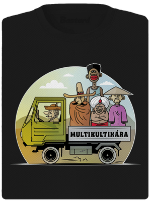 Multikultikára dámske športové tričko Black