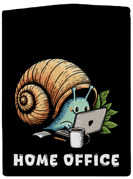 Slimákov home office pánska mikina na zips Black