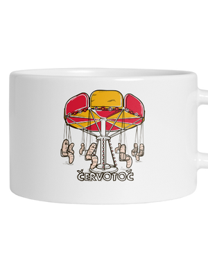 Červotoč hrnček makronka White