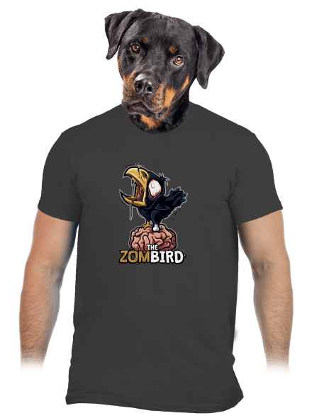 Zombird pánske tričko Dark Grey