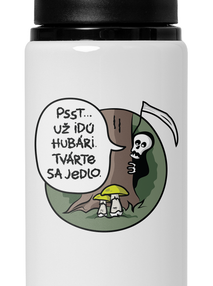 Muchotrávky zelené flaša na vodu White