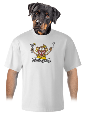 Kráľovná mejdanov unisex tričko oversized White