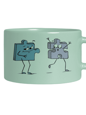 Puzzlíci hrnček makronka Mint Macaron