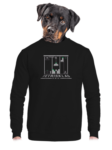Tetrisklad unisex mikina bez kapucne Black