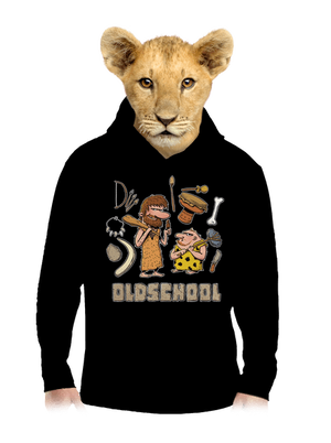 Oldschool detská mikina klokanka Black