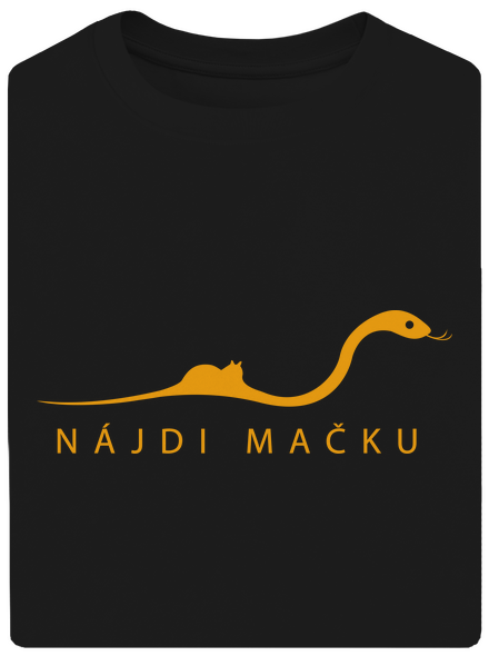 Nájdi mačku unisex tričko oversized Black