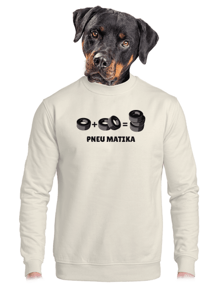 Pneu Matika unisex mikina bez kapucne Off White