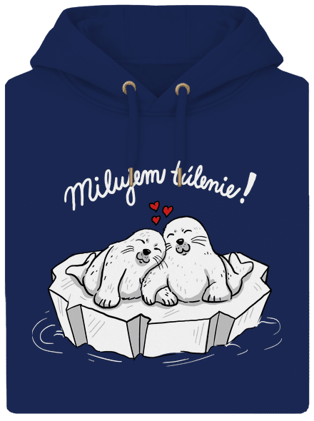 Milujem túlenie unisex mikina premium Navy