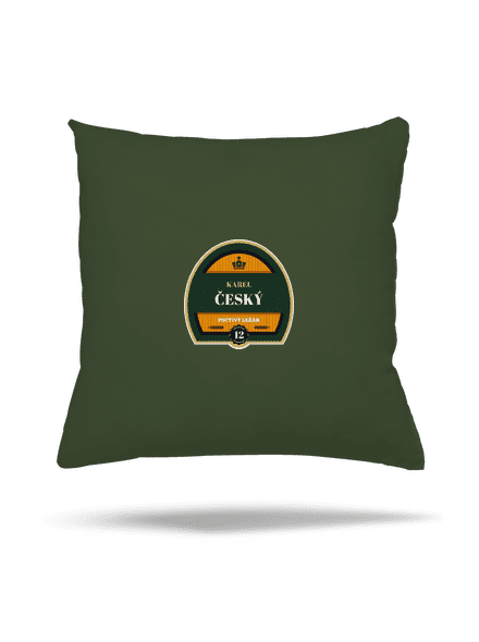 Pivná etiketa vankúš Olive Green