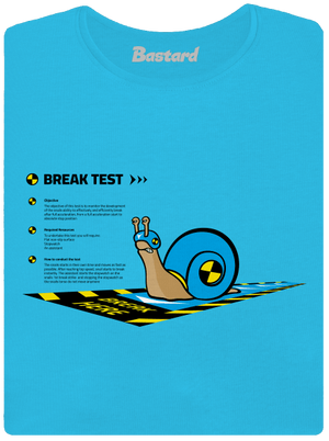 Snail test dámske tričko s lemom Blue Atol