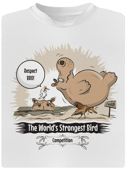 Strongest bird pánske športové tričko White