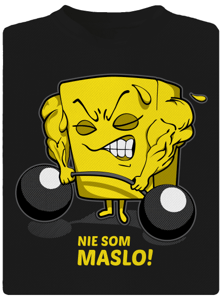 Nie som maslo pánske športové tričko Black