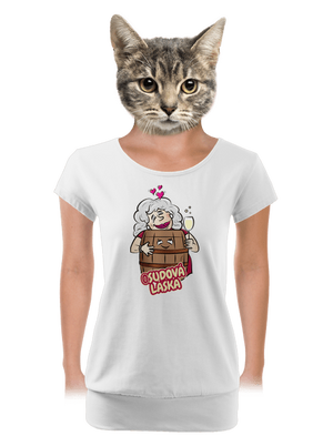 Osudová láska dámske tričko s lemom White