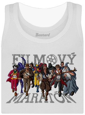 Filmový maratón dámske tielko klasické White