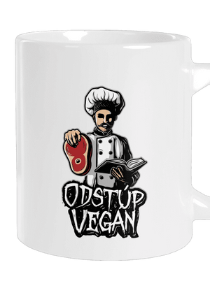 Odstup vegane veľký hrnček White