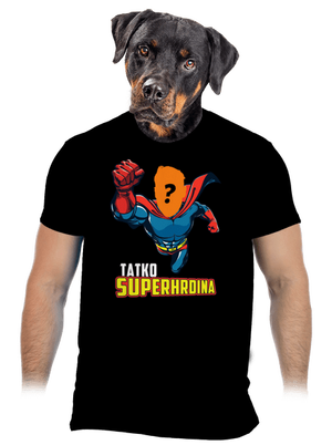 Tatko superhrdina pánske tričko Black