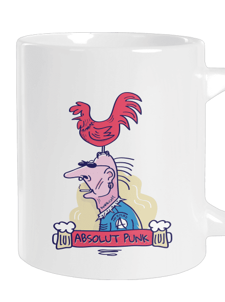 Absolut Punk veľký hrnček White