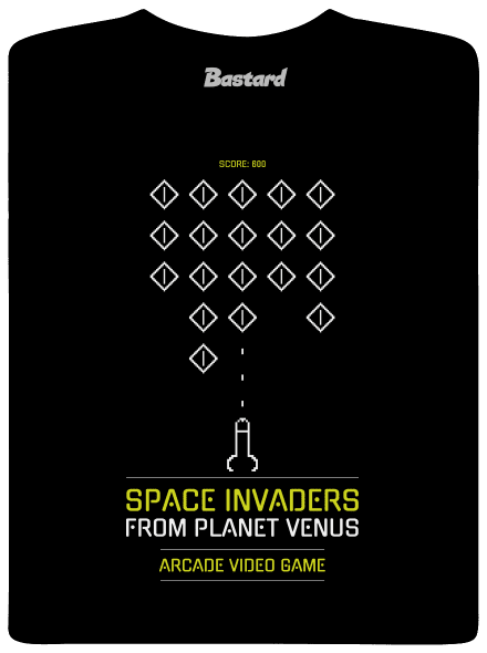 Space Invaders pánske dlhý rukáv Black