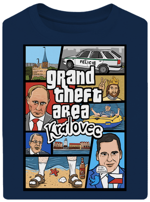 Královec unisex tričko oversized Midnight Blue