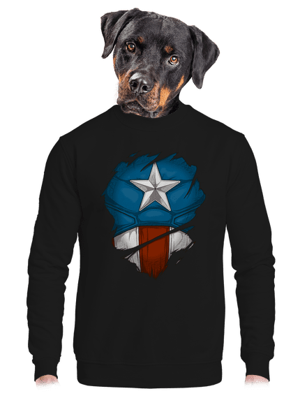Captain Inside unisex mikina bez kapucne Black