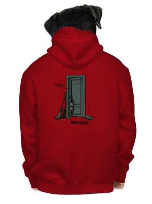 Sexana pánska mikina na zips Red