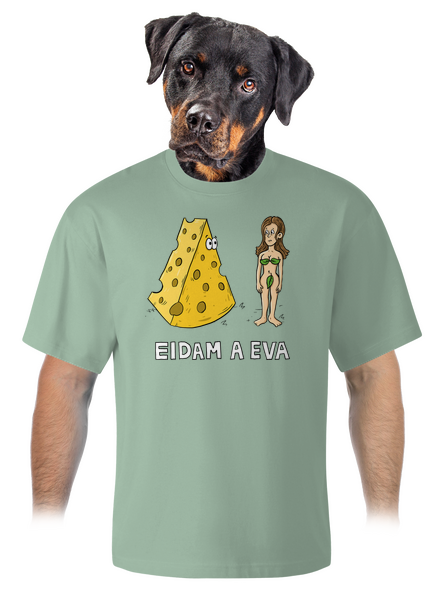 Eidam a Eva unisex tričko oversized Sage