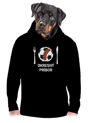 Okresný príbor pánska mikina klokanka Black