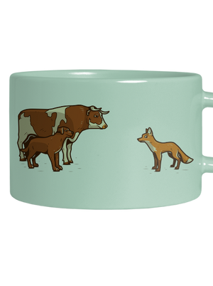 Vůl, pes a vulpes hrnček makronka Mint Macaron