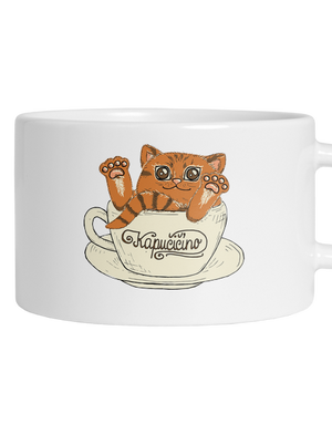 Kapučičíno hrnček makronka White