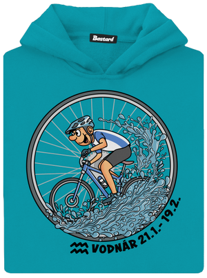 Cyklistický horoskop: Vodnár detská mikina klokanka Hawaiian Blue