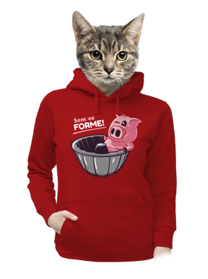 Vo forme dámska mikina klokanka Red Mal