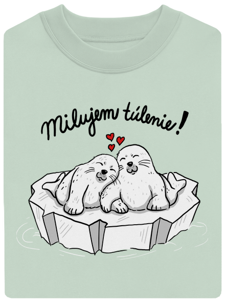 Milujem túlenie unisex mikina bez kapucne Blush Mint