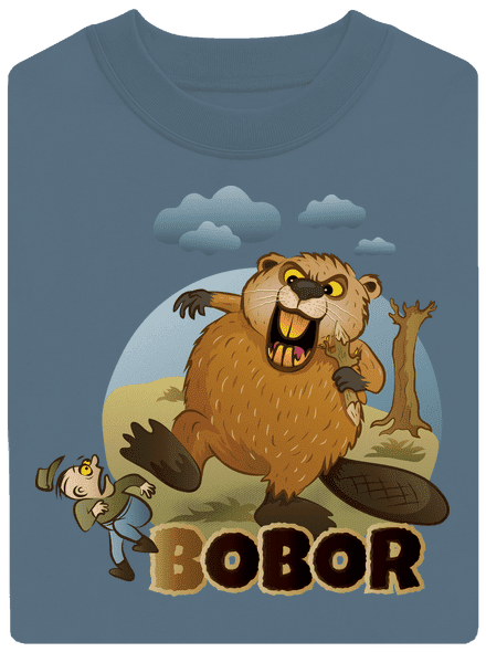 Bobor obor unisex mikina bez kapucne Nordic Blue
