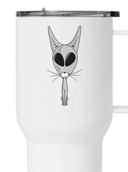 Mimozemská mačka termohrnček White