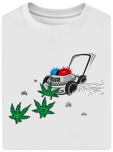Ganja kríza unisex tričko oversized White