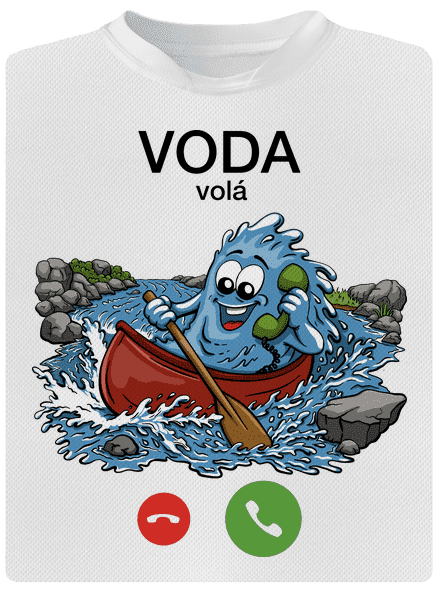 Voda volá detské športové tričko White