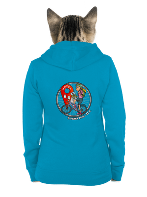 Cyklistický horoskop: Panna dámska mikina na zips Blue Atol