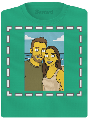 Simpsonovi z vlastnej fotky dámske športové tričko Mint Mal